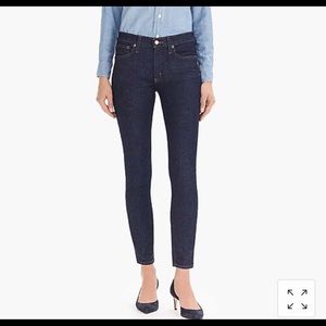 J Crew 8inch Rise Toothpick Jean Classic Wash 30